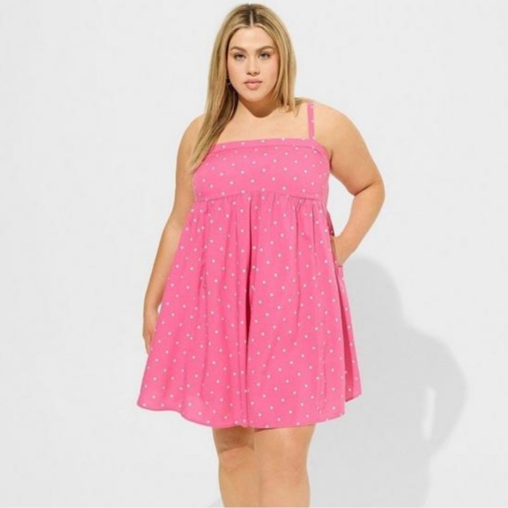 NWT Torrid Mini Pink Polka Dot Sleeveless Sundress size 4, 26